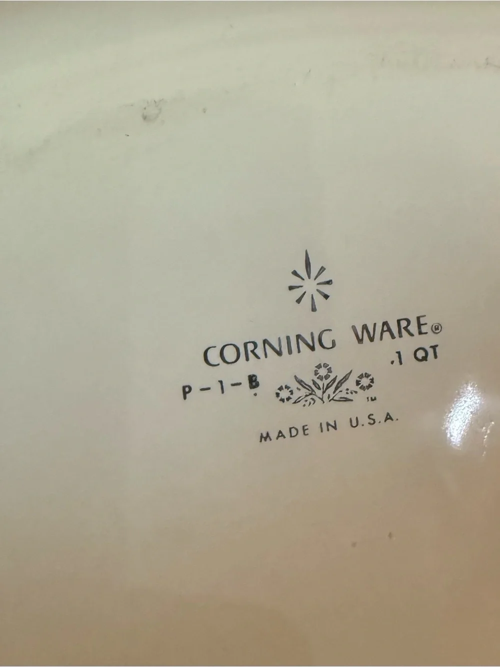 Corningware white casserole